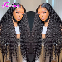 Wig Rambut Manusia Keriting Burma Mentah Kamboja 13*4 HD Lace Front Water Wave Deep Wave 5x5 6x6 Precut Preplucked Glueless