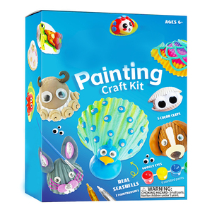 儿童4-12岁工艺品礼品套装海贝壳绘画套装男女儿童塑料绘画玩具 - Product Image 4