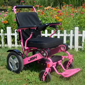 2024 modèle pli et voyage léger fauteuil roulant électrique moteur fauteuils roulants motorisés chaise roulante électrique Aviation voyage sûr