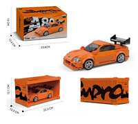 Set de Bloques de Construcción de Auto de Lujo con Caja de Exhibición, Kit de Ensamblaje de Modelo de Auto de Carreras, Juguete DIY, Escala 1:48, Regalo Coleccionable 8815