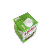 Emballage en carton biodégradable de 250 ml pour lait aseptique, emballage en brique pour boissons, thé, eau minérale, jus, vin