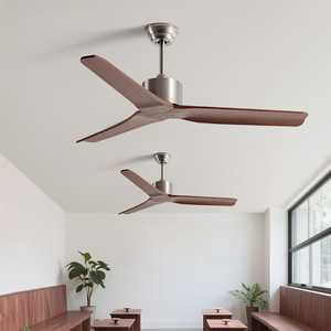 Nhà máy trực tiếp Màu Đen gỗ Trần người hâm mộ mà không cần đèn và từ xa Reversible không có ánh sáng BLDC động cơ bằng gỗ lưỡi cho phòng ngủ khách - Product Image 5