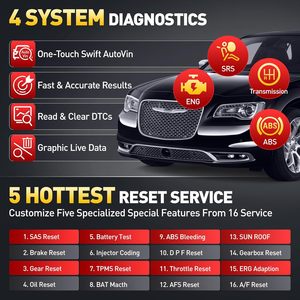Creader 205 OBD2 Four System Car Code With 5 Reseets Free Update <b>Tools</b> - Product Image 2