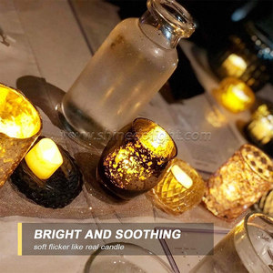 Bougies à <span class=keywords><strong>Led</strong></span> avec piles <span class=keywords><strong>pour</strong></span> mariage, noël, fête d'anniversaire, bougies sans flamme scintillantes, bougies chauffe-plat, <span class=keywords><strong>lampe</strong></span> de poche - Product Image 4