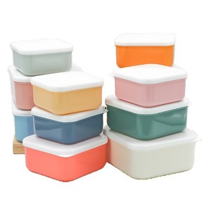 Three Piece Food Storage Container <b>Set</b> <b>Large</b> Medium Small <b>Square</b> Plastic PP Lunch Box Fruit Preservation Box Rectangle Shape - Product Image 4