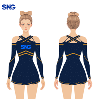 Tenues de cheerleading pour jeunes, ensemble de compétition en spandex/polyester par sublimation, soutien-gorge de sport et short d'entraînement OEM XXXS