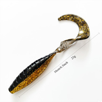 Leurre souple bicolore à grande queue de 16 cm/23 g, crankbait à coulée lente pour la pêche en mer et en bateau sans hameçons