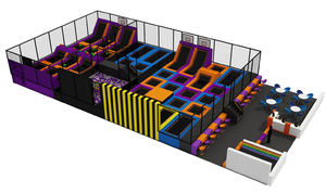 Parque de Trampolines Grande Todo en Uno de Grado Comercial con Temática Urbana, Equipo de Juegos Suaves para Niños y Adultos - Product Image 2