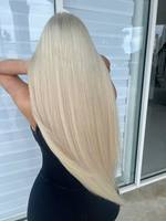 Perruque Lace Front Brésilienne Remy Vierge Prête à Porter, Lisse, Pré-Pluckée, Sans Colle, HD 13x6, Densité 200%, Blond Platine