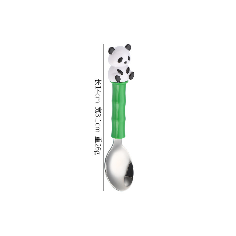 Cuchara panda blanca [acero inoxidable 304]