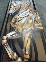 Revêtement mural PVC effet marbre brillant 5D de luxe pour la décoration intérieure, imperméable, anti-UV, taille et épaisseur sur mesure, 3 mm d'épaisseur.