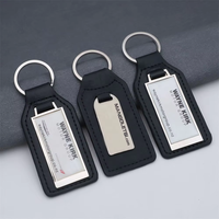 Ensemble de porte-clés en cuir avec logo personnalisé, plaques métalliques vierges gravées et imprimées pour la promotion de la marque d'entreprise, cadeaux promotionnels, articles publicitaires