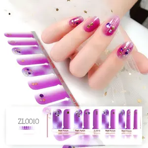 20 Strips fashion design custom nail wrap printing 3d nail stickers nail art decoration