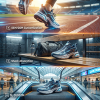 Zapatillas Deportivas Personalizadas Techwear, Transpirables, con Malla Metálica, Diseño Futurista, con Acentos Lineales, Plantilla EVA Acolchada y Reforzada