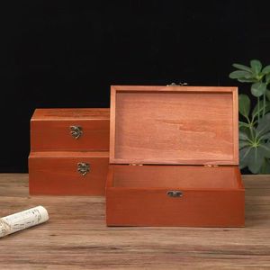 Solid <b>Wood</b> <b>Desktop</b> Organizer Box Rectangular 17x9x6 Cm Jewelry Storage For Cosmetics And Miscellaneous Items - Product Image 4
