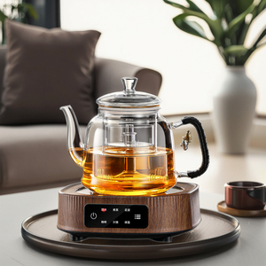 1200ml High Borosilicate Glass Boiling <strong>Teapot</strong> <strong>With</strong> <strong>Infuser</strong> Large Capacity Household Tea Boiling Set Tea Kettles Glass Tea Maker - Product Image 1