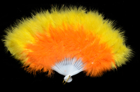 Éventail à main en plumes de dinde multicolores pour femmes Costume Show Tea Party Holiday Supply Dance Bridal Wedding Decor Accessory