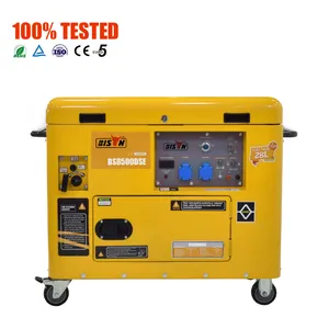 Bison Factory 195F Single Phrase 220V 380V 7Kw 7000Watt Easy Srtart Diesel Generator