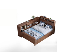 Lit simple en bois massif pour enfants, lit de rangement pour petit appartement, lit bibliothèque pour garçons et filles étudiants