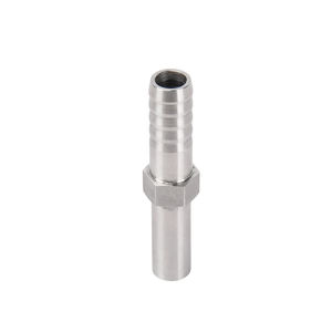 ABOTECH Fitting tabung kompresi baja tahan karat Fitting lurus berduri 1/2in 1/4in 3/8in konektor selang berduri - Product Image 4