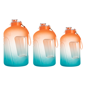 Bouteille d'eau de 3,8 et 2 litres avec paille, grande capacité, sans BPA, avec citations motivantes et marqueur de temps, pour le fitness - Product Image 5