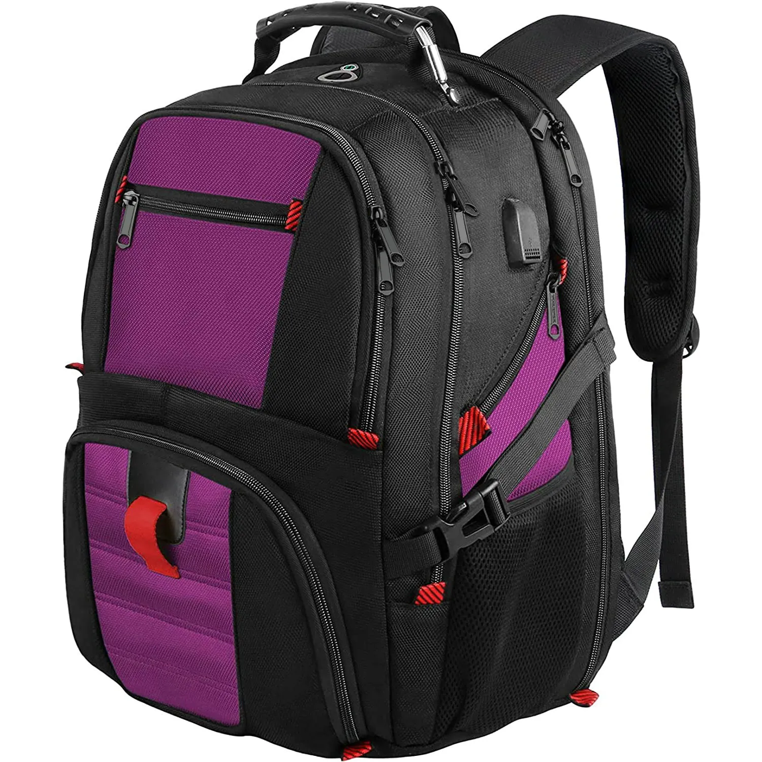 40L colore personalizzato multi uso uomini di campeggio esterna di sport di grandi dimensioni sacchetto duro con porta USB e il foro per le cuffie del computer portatile zaino da trekking