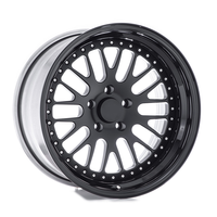 Roues en deux pièces forgées à rayons noirs mats classiques personnalisées 17/18/19/20/21 pouces 5X114.3 pour Ford Mustang Lexus SC300