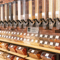 Distributeur de nourriture en vrac Ecobox Seeds Grain, distributeur de bonbons, bac à gravité, noix, noix de cajou, pistaches, distributeur de nourriture en plastique pour magasin