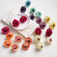 Têtes de roses rouleées de style européen de haute qualité, matériau artisanal luxueux pour accessoires raffinés, bouquets et guirlandes.