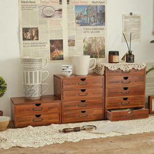 Wooden Multi Layer Desktop Jewelry <b>Storage</b> <b>Box</b> With <b>Drawers</b> For Living Room Bedroom Organizer - Product Image 2