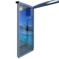 Nouvelle conception de porte coulissante battante en aluminium et verre trempé pour toilettes, salles de bain et cuisines, idéale pour la maison