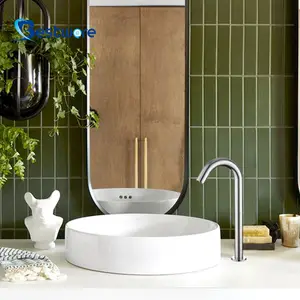 Keran tanpa sentuh otomatis untuk kamar mandi dan dapur Stainless Steel 304 kepala Shower Sensor air desain kontemporer penggunaan rumah