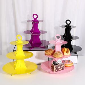 Plato Redondo Reutilizable para Servir Pasteles, Exhibición de Alimentos, Soporte para Cupcakes, Base para Pastel de Cartón - Product Image 6