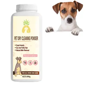 Pet a secco per il bagno in polvere deodorante e pruriginoso per alleviare il cane gatto Rabbitl Eave-in per animali domestici Shampoo per lavaggio del corpo a secco in polvere