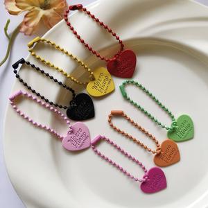Snoep Kleur Letter Love Heart Hanger Kralen Tas Bedels Met Bal Ketting Tas Sleutel Onderscheidende Diy Accessoires - Product Image 2