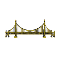 Recuerdo de Viaje Mundial, Adorno de la Puente Golden Gate de San Francisco, Modelo Arquitectónico, Figura Metálica, Diseño Artesanal, Regalos
