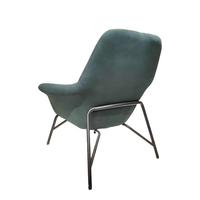 Fauteuil lounge moderne en métal avec dossier incurvé pour salon