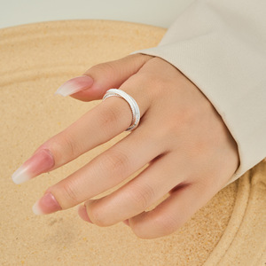 Festive New Year Red String Open Ring Micro Pave Zirconia Adjustable Index Finger Ring Exquisite Band - Product Image 2