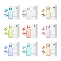 Bouteille d'eau portable Tritan de 500 ml avec bouchon à goulot étroit, sans BPA, écologique, bouteille shaker pour boisson