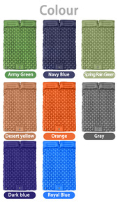 Alfombrilla de Camping <span class=keywords><strong>doble</strong></span> para exteriores, ultraligera, autoinflable, almohadilla para dormir para dos personas con almohada - Product Image 2