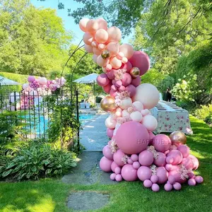 Guirnalda de colores Pastel de globos rosas, decoración para primer cumpleaños, artículos de decoración de piscina de boda, Fiestas Corti
