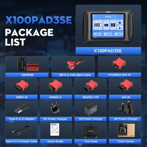 Lecteur de code professionnel pour tablette XTOOL X100 PAD3/PAD <span class=keywords><strong>Elite</strong></span> 12V avec garantie d'un an pour voitures, compatible KC501 OLIVER, noir/gris - Product Image 2