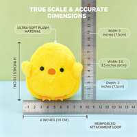 Usine directe en gros 10cm dessin animé Kawaii poulet animaux en peluche jaune poussin en peluche pendentif porte-clés sac décor enfants cadeaux