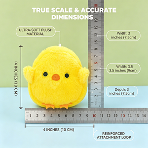 Directo <span class=keywords><strong>de</strong></span> fábrica al por mayor 10cm <span class=keywords><strong>dibujos</strong></span> animados Kawaii pollo animales <span class=keywords><strong>de</strong></span> peluche pollito amarillo colgante llavero bolsa decoración niños regalos - Product Image 3