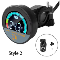 DC 8-100V Voltmeter Digital Tertanam Indikator Listrik Tahan Air Monitor Kapasitas Baterai Penguji Voltmeter Otomotif