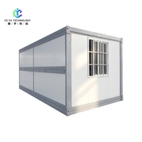 Maison en acier préfabriquée de luxe de 20 pieds, installation rapide, maison modulaire pliable en conteneur pour le camping ou une petite utilisation de bureau