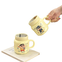 Tasse en céramique Xiaoxin à finition miroir, style dessin animé mignon, grande capacité, résistante aux hautes températures, compatible micro-ondes, pratique