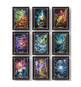 PY Nouveau jeu de cartes Pokémon personnalisées de Noël en carton artistique Pikachu et ses amis Crystal Studio, avec personnages, jeu de carrom portable - Product Image 4