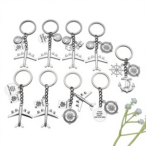 3D Metal Aircraft Keychain with Fighter Plane Logo Laser Engraved Promotional Carabiner for Keychain