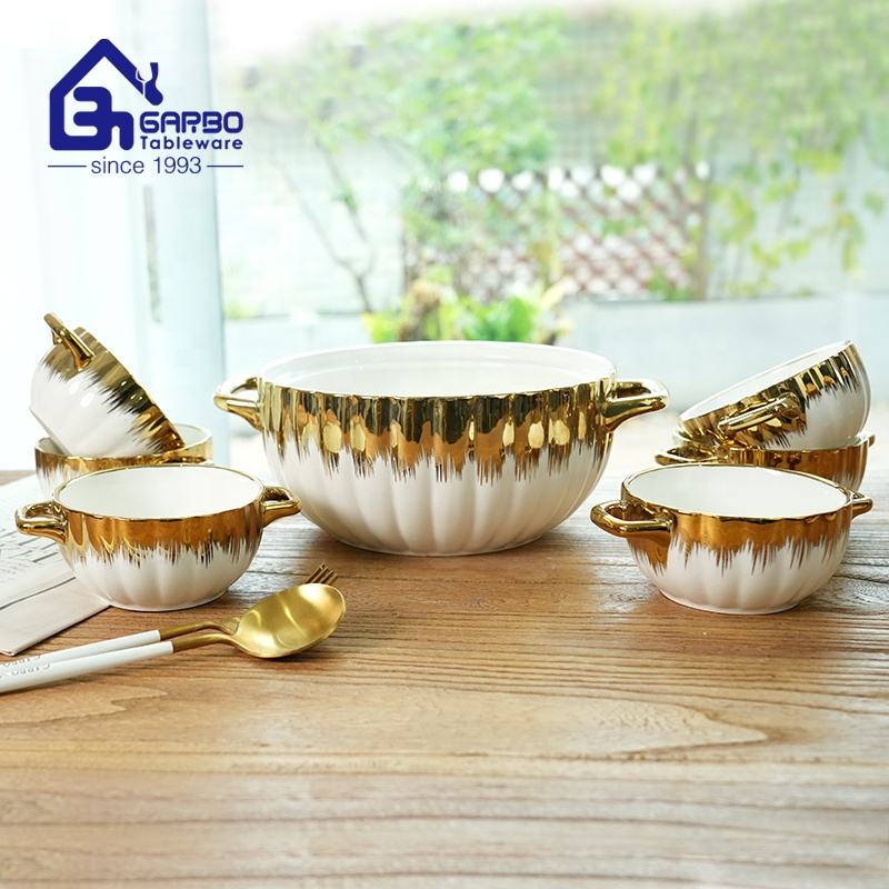 Best Selling Ceramic Soup Tureen Sets Elegant Porcelain Bowls